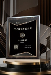 大全能源荣获证券之星“ESG新标杆企业奖”